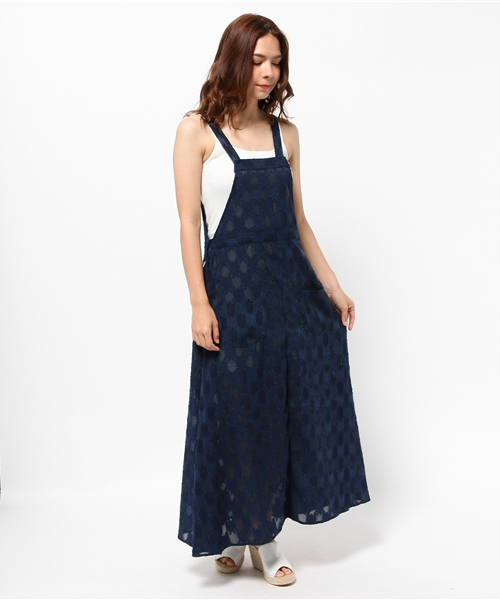 Kastane（カスタネ）の「【Kastane】柄シフォンマキシワンピース（ワンピース・レディース・ネイビー/ボルドー/ブラック・FREE）」の2枚目の写真