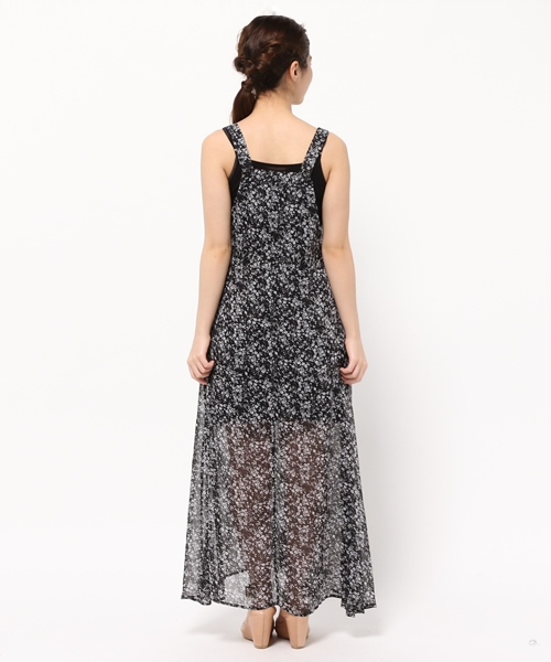 Kastane（カスタネ）の「【Kastane】柄シフォンマキシワンピース（ワンピース・レディース・ネイビー/ボルドー/ブラック・FREE）」の6枚目の写真