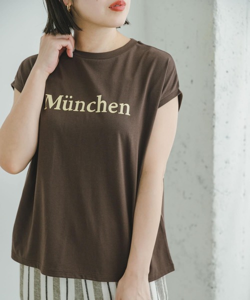 ITEMS URBANRESEARCH（アイテムズ アーバンリサーチ）の「ロゴフレンチTシャツ（Tシャツ/カットソー・レディース・ブラック/ホワイト/オレンジ/ブラウン・FREE）」の4枚目の写真