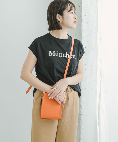 ITEMS URBANRESEARCH（アイテムズ アーバンリサーチ）の「ロゴフレンチTシャツ（Tシャツ/カットソー・レディース・ブラック/ホワイト/オレンジ/ブラウン・FREE）」の12枚目の写真