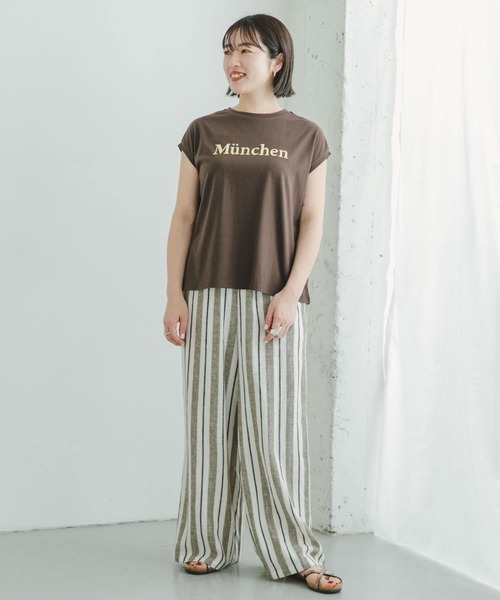 ITEMS URBANRESEARCH（アイテムズ アーバンリサーチ）の「ロゴフレンチTシャツ（Tシャツ/カットソー・レディース・ブラック/ホワイト/オレンジ/ブラウン・FREE）」の20枚目の写真