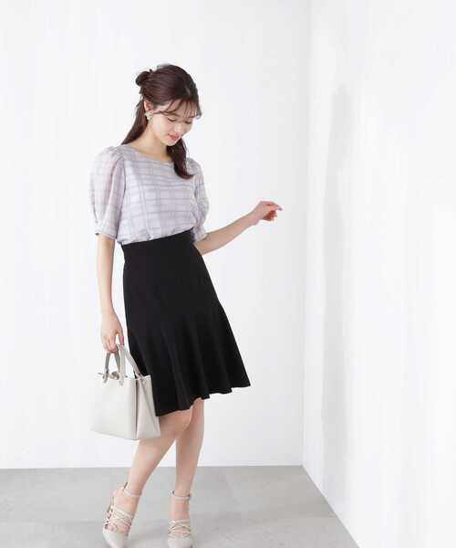 PROPORTION BODY DRESSING(プロポーションボディドレッシング)の「シームフレアースカート / 1213120504(スカート・レディース・ベージュ/ホワイト系その他/ブラック・SMALL/MEDIUM)」の11枚目の写真