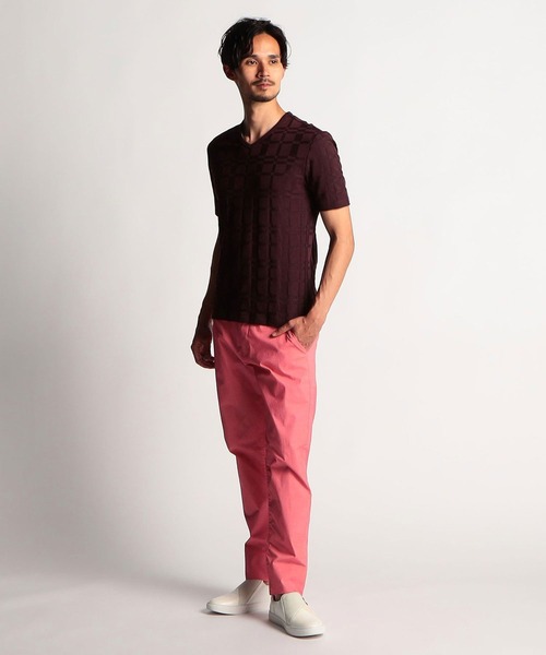 NICOLE CLUB FOR MEN（ニコルクラブフォーメン）の「ライトツイル　イージーチノパン（チノパンツ・メンズ・チャコール/オフホワイト/ピンク/ネイビー・MEDIUM/SMALL/LARGE/X-LARGE）」の5枚目の写真