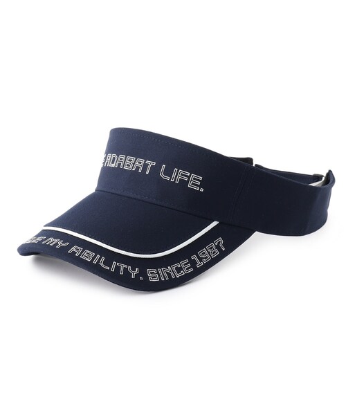 adabat（アダバット）の「メッセージロゴサンバイザー（サンバイザー・レディース・ブラック/ライトベージュ/ダークネイビー/ホワイト・00）」の4枚目の写真