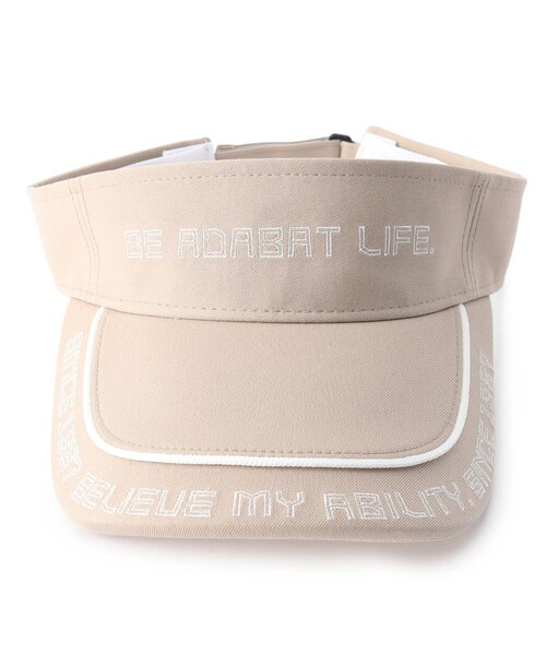 adabat（アダバット）の「メッセージロゴサンバイザー（サンバイザー・レディース・ブラック/ライトベージュ/ダークネイビー/ホワイト・00）」の11枚目の写真
