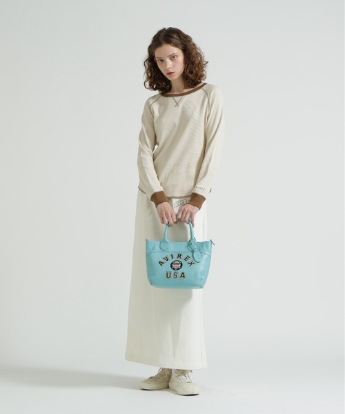 直営店限定》バーシティー レザー ミニ トートバッグ/VARSITY LEATHER