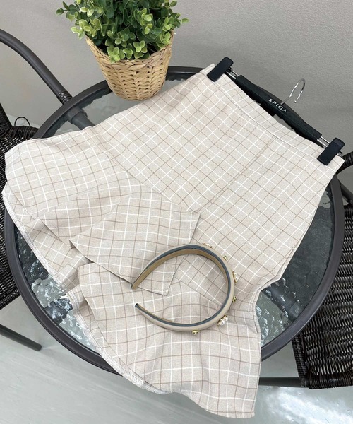 SPIGA（スピーガ）の「ｷﾞﾝｶﾞﾑﾌﾘﾙｲﾚｷﾞｭﾗｰSK（スカート・レディース・ベージュ・MEDIUM/SMALL）」の6枚目の写真