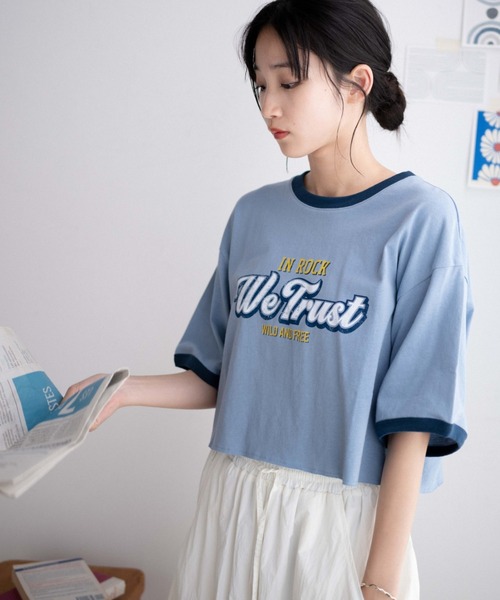WEGO(ウィゴー)の「WEGO/ヴィンテージグラフィックショートTシャツ(Tシャツ/カットソー・レディース・ホワイト系その他/スミクロ/ネイビー/ホワイト/その他3/ベージュ/その他2/その他1/その他9/その他6/その他7/その他5/その他4/その他8/その他10/その他11/その他12・SMALL/MEDIUM)」の12枚目の写真