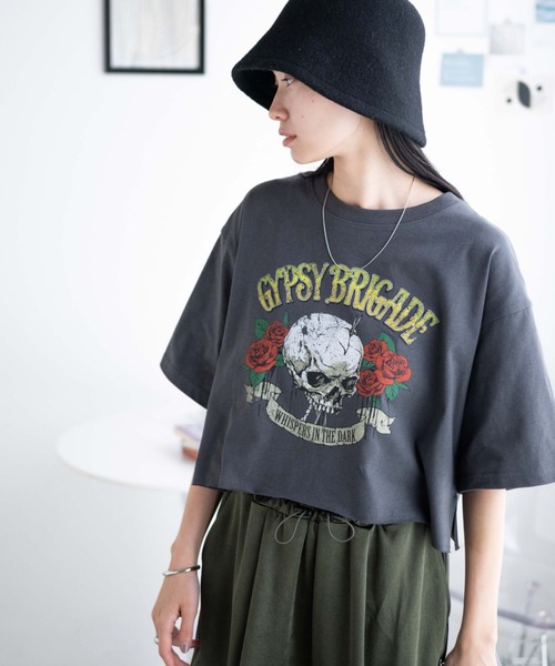 WEGO(ウィゴー)の「WEGO/ヴィンテージグラフィックショートTシャツ(Tシャツ/カットソー・レディース・ホワイト系その他/スミクロ/ネイビー/ホワイト/その他3/ベージュ/その他2/その他1/その他9/その他6/その他7/その他5/その他4/その他8/その他10/その他11/その他12・SMALL/MEDIUM)」の14枚目の写真