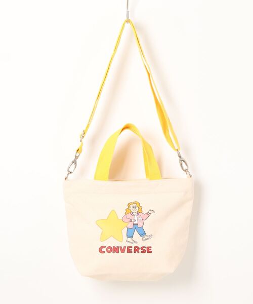 CONVERSE（コンバース）の「【CONVERSE】WANPAKU HOUSE 2WAY TOTE TOTE BAG/2wayトートバッグ/手提げ/肩掛け/斜め掛け/ショルダー/カバン/コンバース（トートバッグ・メンズ・ホワイト/アイボリー/オフホワイト・FREE）」の2枚目の写真