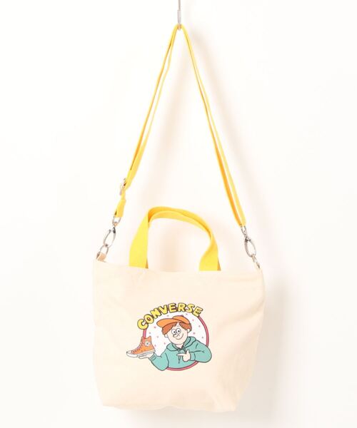CONVERSE（コンバース）の「【CONVERSE】WANPAKU HOUSE 2WAY TOTE TOTE BAG/2wayトートバッグ/手提げ/肩掛け/斜め掛け/ショルダー/カバン/コンバース（トートバッグ・メンズ・ホワイト/アイボリー/オフホワイト・FREE）」の3枚目の写真