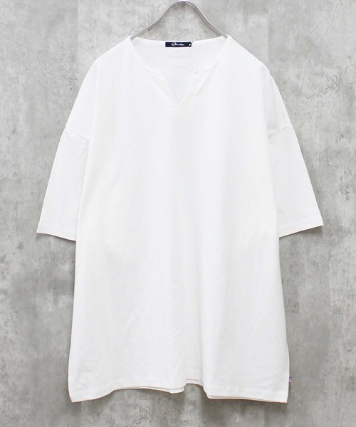 SHISKY（シスキー）の「【USAコットン】無地T（Tシャツ/カットソー・メンズ・グレー系その他/ベージュ/ベージュ系その他2/グレー系その他2/グリーン系その他/ベージュ系その他/ホワイト系その他2/ダークグリーン/チャコール/オフホワイト/ブラック/ネイビー系1/ネイビー系/ネイビー/ブラック系その他2/ブラック系その他/グリーン系その他2/ホワイト系その他・L/XL/M）」の3枚目の写真