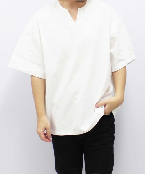 SHISKY（シスキー）の「【USAコットン】無地T（Tシャツ/カットソー・メンズ・グレー系その他/ベージュ/ベージュ系その他2/グレー系その他2/グリーン系その他/ベージュ系その他/ホワイト系その他2/ダークグリーン/チャコール/オフホワイト/ブラック/ネイビー系1/ネイビー系/ネイビー/ブラック系その他2/ブラック系その他/グリーン系その他2/ホワイト系その他・L/XL/M）」の20枚目の写真
