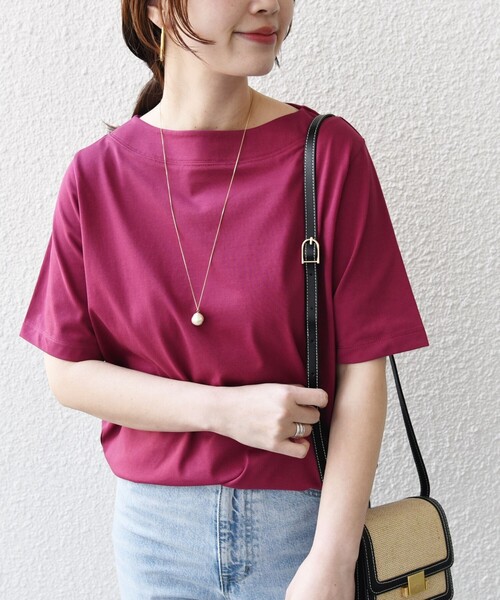 【WEB限定】〈ネックが選べる2サイズ展開〉オーガニックコットンバリエーションネックTEE