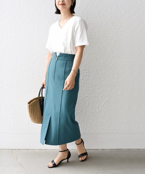 【WEB限定】〈ネックが選べる2サイズ展開〉オーガニックコットンバリエーションネックTEE