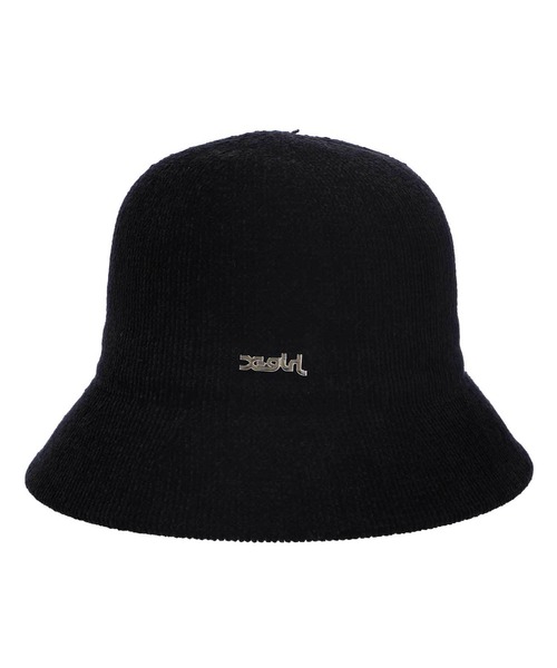 X-girl（エックスガール）の「MOLE YARN HAT（ハット・レディース・グレー/ブラック/オレンジ・ONE SIZE）」の4枚目の写真