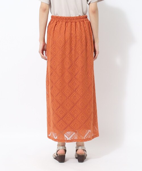 Cutie Blonde（キューティーブロンド）の「◆【大人のフェミニンカジュアル】Aライン レーススカート（スカート・レディース・オレンジ/ホワイト系・01/02/03）」の20枚目の写真