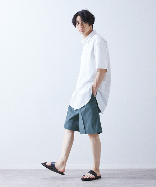 allery(アレリー)の「【allery / アレリ―】コットンリネン ショーツ(その他パンツ・メンズ・ベージュ/ブルー系その他/ブラック・LARGE/MEDIUM/SMALL)」の6枚目の写真