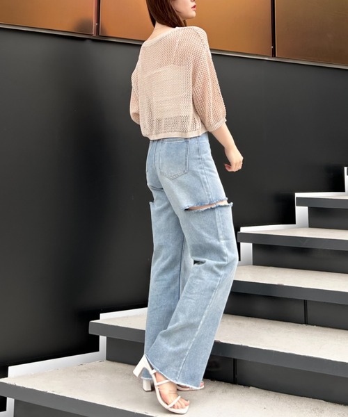 INGNI(イング)の「サイドスリット/デニムパンツ(デニムパンツ・レディース・アイボリー/ブルー系その他3/ブラック/グレー・M/S)」の8枚目の写真