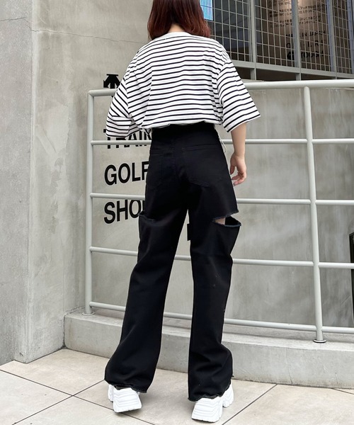 INGNI(イング)の「サイドスリット/デニムパンツ(デニムパンツ・レディース・アイボリー/ブルー系その他3/ブラック/グレー・M/S)」の22枚目の写真