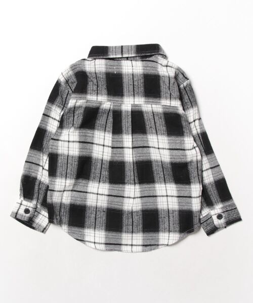 b・ROOM（ビールーム）の「チェックワイドシャツ（シャツ/ブラウス・キッズ・ブルー/キャメル/モスグリーン/オフホワイト・100cm/120cm/150cm/130cm/140cm/110cm）」の20枚目の写真