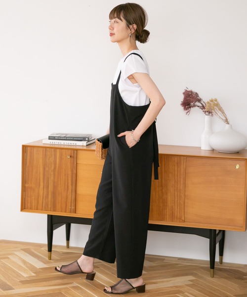 URBAN RESEARCH Sonny Label(アーバンリサーチサニーレーベル)の「バックリボンサロペット(サロペット/オーバーオール・レディース・ブラック/ベージュ系その他・FREE)」の9枚目の写真