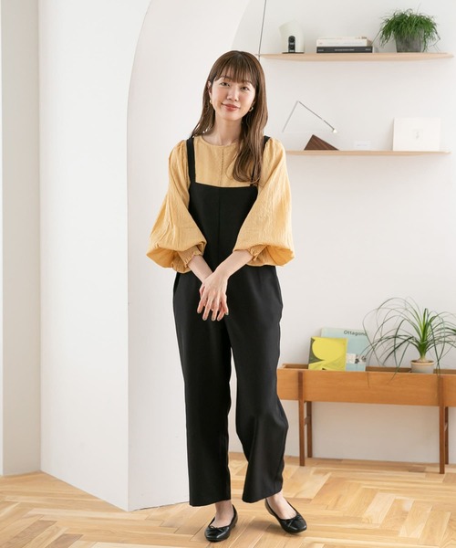 URBAN RESEARCH Sonny Label(アーバンリサーチサニーレーベル)の「バックリボンサロペット(サロペット/オーバーオール・レディース・ブラック/ベージュ系その他・FREE)」の12枚目の写真