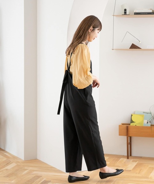 URBAN RESEARCH Sonny Label(アーバンリサーチサニーレーベル)の「バックリボンサロペット(サロペット/オーバーオール・レディース・ブラック/ベージュ系その他・FREE)」の14枚目の写真