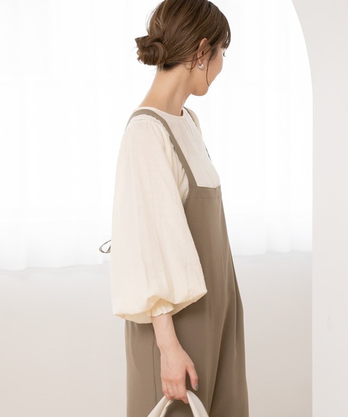 URBAN RESEARCH Sonny Label(アーバンリサーチサニーレーベル)の「バックリボンサロペット(サロペット/オーバーオール・レディース・ブラック/ベージュ系その他・FREE)」の17枚目の写真