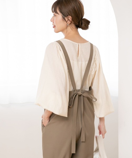 URBAN RESEARCH Sonny Label(アーバンリサーチサニーレーベル)の「バックリボンサロペット(サロペット/オーバーオール・レディース・ブラック/ベージュ系その他・FREE)」の18枚目の写真