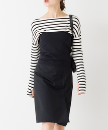 Rouge vif | 【セットアップ対応】ビスチェ付きミニワンピース(ワンピース)