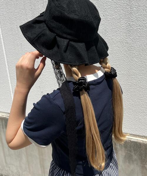 PHILLY（フィリー）の「レースフリルハット（ハット・レディース・ホワイト/ブラック・FREE）」の9枚目の写真