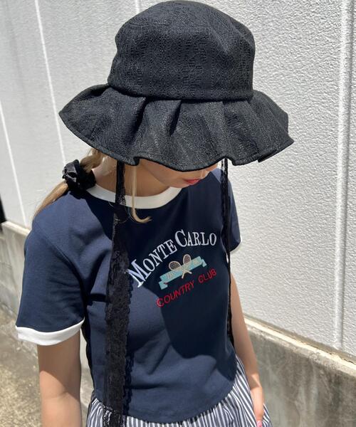 PHILLY（フィリー）の「レースフリルハット（ハット・レディース・ホワイト/ブラック・FREE）」の6枚目の写真