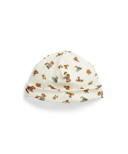 POLO RALPH LAUREN CHILDRENSWEAR(ポロ ラルフ ローレン チルドレンズウェア)の「Polo ベア コットン インターロック ビーニー(ニットキャップ/ビーニー・キッズ・マルチ・ONE)」の1枚目の写真