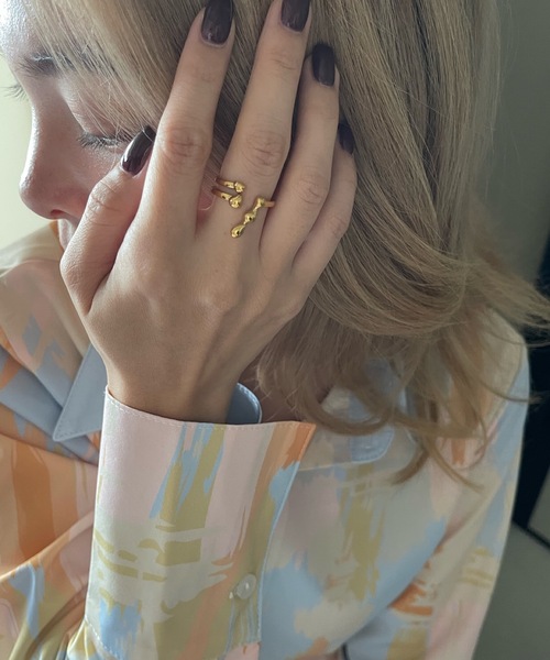SANSeLF(サンセルフ)の「shizuku ring【SANSeLF】sanak23a003(リング・レディース・ゴールド/シルバー・FREE)」の5枚目の写真