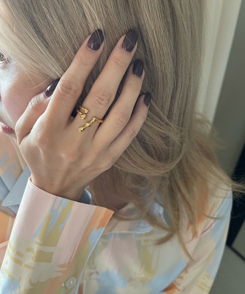 SANSeLF(サンセルフ)の「shizuku ring【SANSeLF】sanak23a003(リング・レディース・ゴールド/シルバー・FREE)」の6枚目の写真
