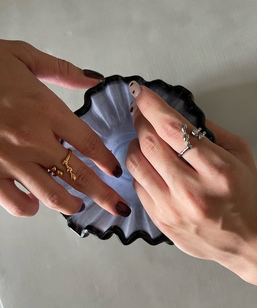 SANSeLF(サンセルフ)の「shizuku ring【SANSeLF】sanak23a003(リング・レディース・ゴールド/シルバー・FREE)」の7枚目の写真