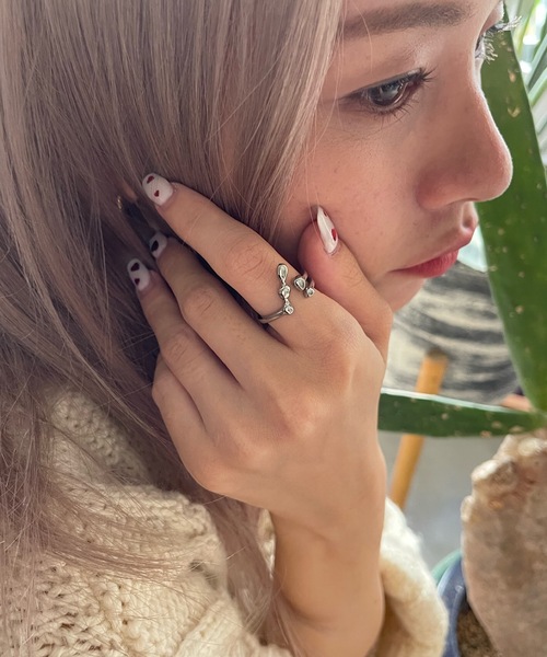 SANSeLF(サンセルフ)の「shizuku ring【SANSeLF】sanak23a003(リング・レディース・ゴールド/シルバー・FREE)」の8枚目の写真