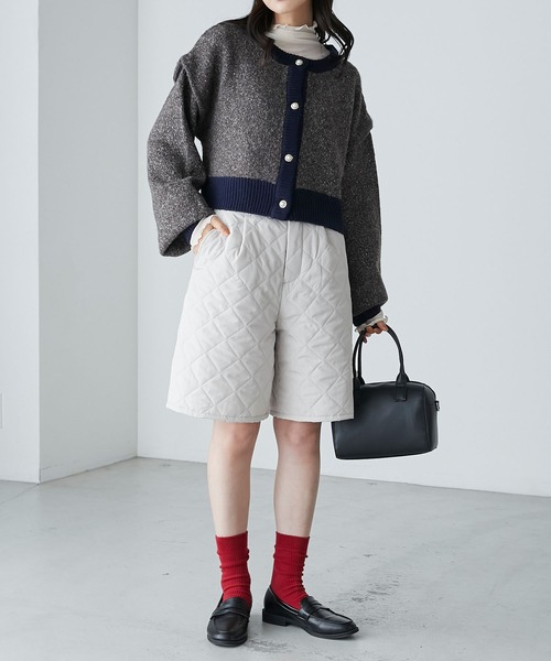 BONLECILL(ボンルシール)の「キルティング ワンタックショートパンツ(その他パンツ・レディース・カーキ/ブラック/ベージュ/アイボリー・L/M)」の10枚目の写真