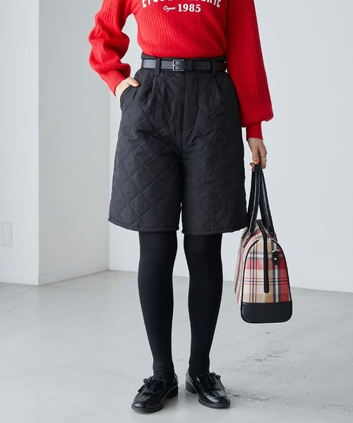 BONLECILL(ボンルシール)の「キルティング ワンタックショートパンツ(その他パンツ・レディース・カーキ/ブラック/ベージュ/アイボリー・L/M)」の15枚目の写真