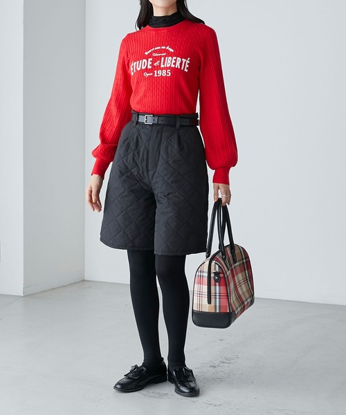 BONLECILL(ボンルシール)の「キルティング ワンタックショートパンツ(その他パンツ・レディース・カーキ/ブラック/ベージュ/アイボリー・L/M)」の19枚目の写真