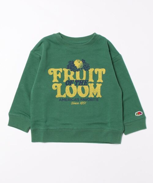 FRUIT OF THE LOOM（フルーツオブザルーム）の「KIDS CVC裏毛スウェットトレーナー / 長袖 / スウェット / 前面 / ロゴ / プリント / カジュアル / ユニセックス（スウェット・キッズ・ホワイト/レッド/グリーン・S/L/M）」の6枚目の写真