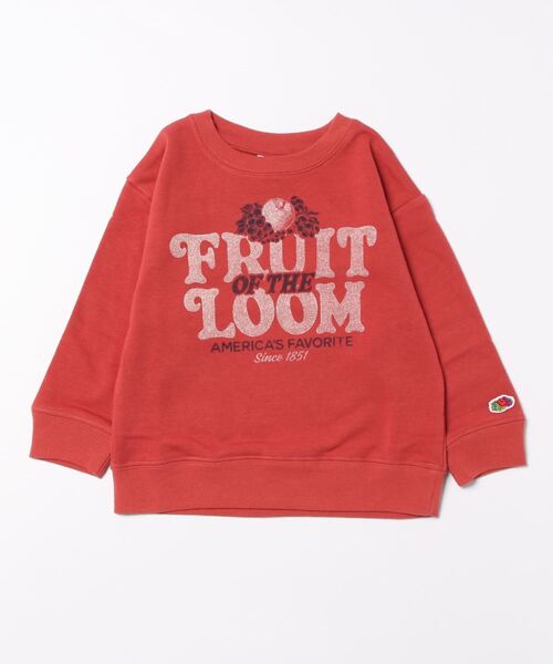 FRUIT OF THE LOOM（フルーツオブザルーム）の「KIDS CVC裏毛スウェットトレーナー / 長袖 / スウェット / 前面 / ロゴ / プリント / カジュアル / ユニセックス（スウェット・キッズ・ホワイト/レッド/グリーン・S/L/M）」の5枚目の写真
