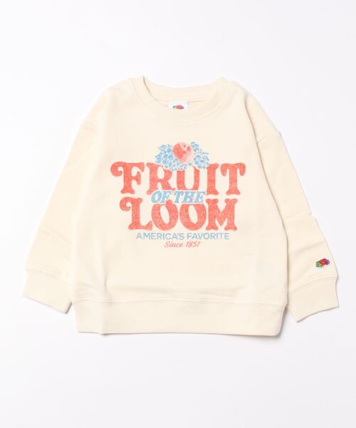 FRUIT OF THE LOOM（フルーツオブザルーム）の「KIDS CVC裏毛スウェットトレーナー / 長袖 / スウェット / 前面 / ロゴ / プリント / カジュアル / ユニセックス（スウェット・キッズ・ホワイト/レッド/グリーン・S/L/M）」の7枚目の写真