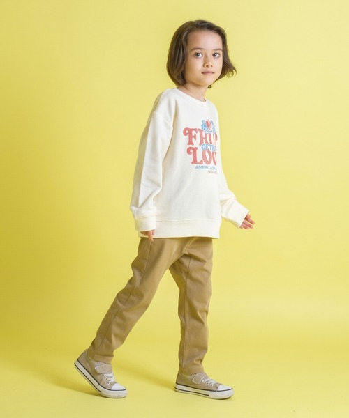 FRUIT OF THE LOOM（フルーツオブザルーム）の「KIDS CVC裏毛スウェットトレーナー / 長袖 / スウェット / 前面 / ロゴ / プリント / カジュアル / ユニセックス（スウェット・キッズ・ホワイト/レッド/グリーン・S/L/M）」の11枚目の写真
