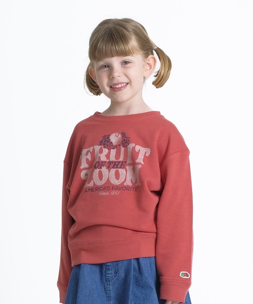 FRUIT OF THE LOOM（フルーツオブザルーム）の「KIDS CVC裏毛スウェットトレーナー / 長袖 / スウェット / 前面 / ロゴ / プリント / カジュアル / ユニセックス（スウェット・キッズ・ホワイト/レッド/グリーン・S/L/M）」の18枚目の写真