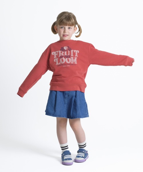 FRUIT OF THE LOOM（フルーツオブザルーム）の「KIDS CVC裏毛スウェットトレーナー / 長袖 / スウェット / 前面 / ロゴ / プリント / カジュアル / ユニセックス（スウェット・キッズ・ホワイト/レッド/グリーン・S/L/M）」の22枚目の写真