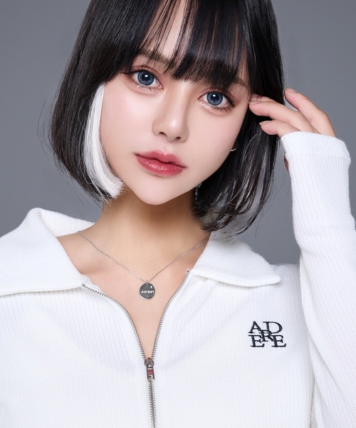 adree（アドリー）の「rhinestone coin pendant necklace/ラインストーンコインペンダントネックレス（ネックレス・レディース・シルバー・FREE）」の2枚目の写真