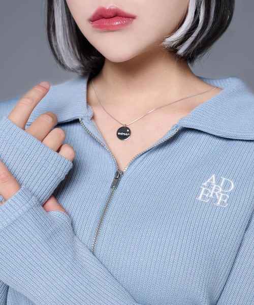 adree（アドリー）の「rhinestone coin pendant necklace/ラインストーンコインペンダントネックレス（ネックレス・レディース・シルバー・FREE）」の5枚目の写真