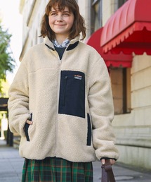 MONO-MART LADY'S | 配色デザインハイネックボアブルゾン(ブルゾン)